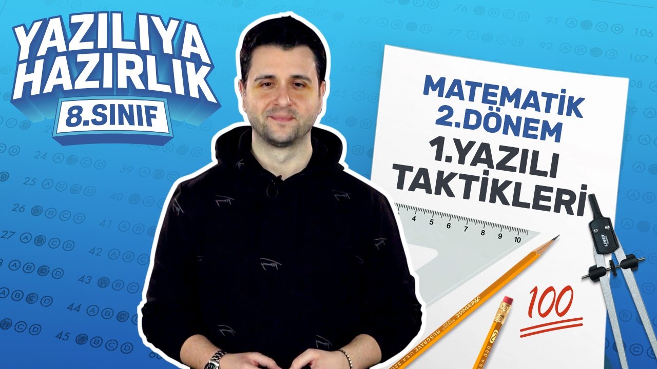 KİM 100 İSTER? 8. Sınıf Matematik 2. Dönem 1. Yazılıya Hazırlık (2022) Taktikler, Full Tekrar