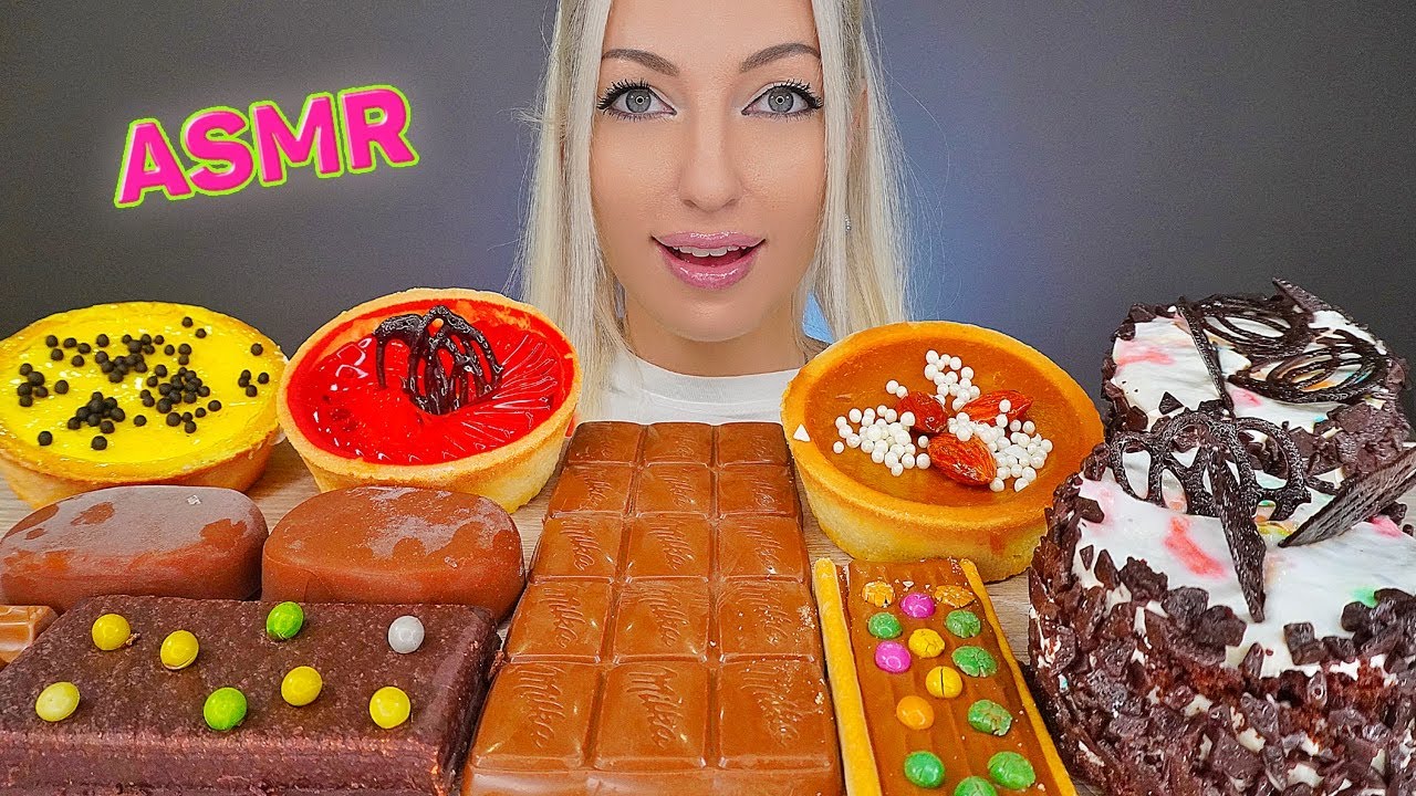 ASMR EATING CHOCOLATE, ICE CREAM, MILKA, CAKE, DESSERT, 초콜릿 디저트 (SWEET FOOD) MUKBANG 먹방