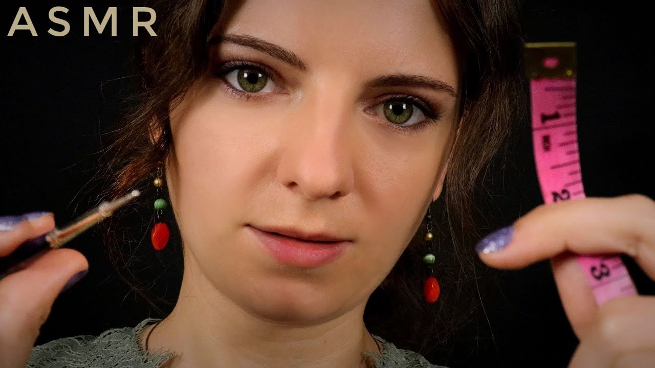 ASMR | Inspecting & Measuring Your Face 📏 Mumbling to Self