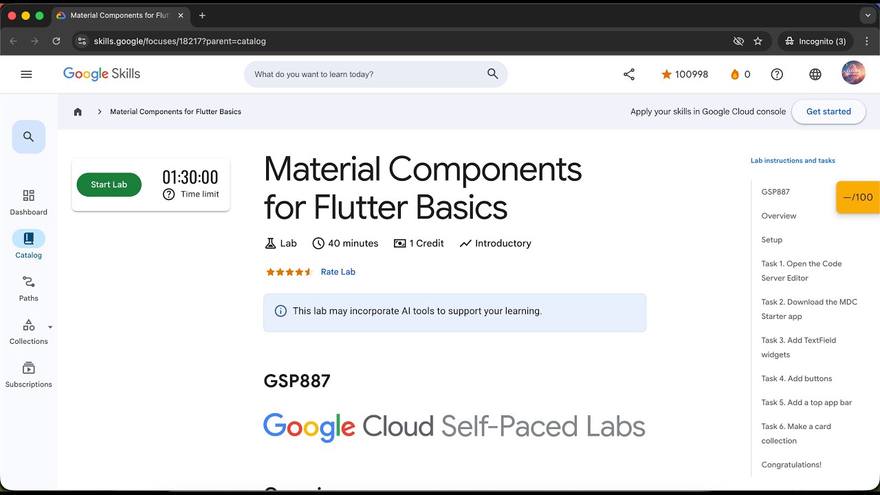 Material Components for Flutter Basics | GSP887