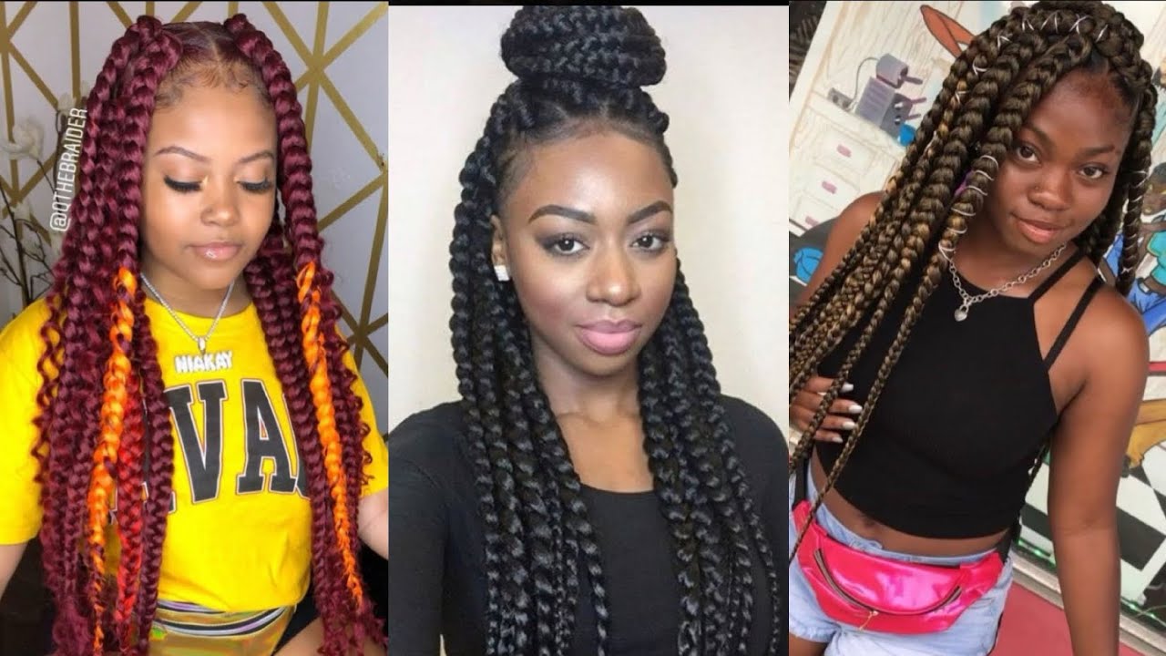 2021 NEW LONG JUMBO BOX BRAIDS HAIRSTYLES FOR BLACK WOMEN # 6