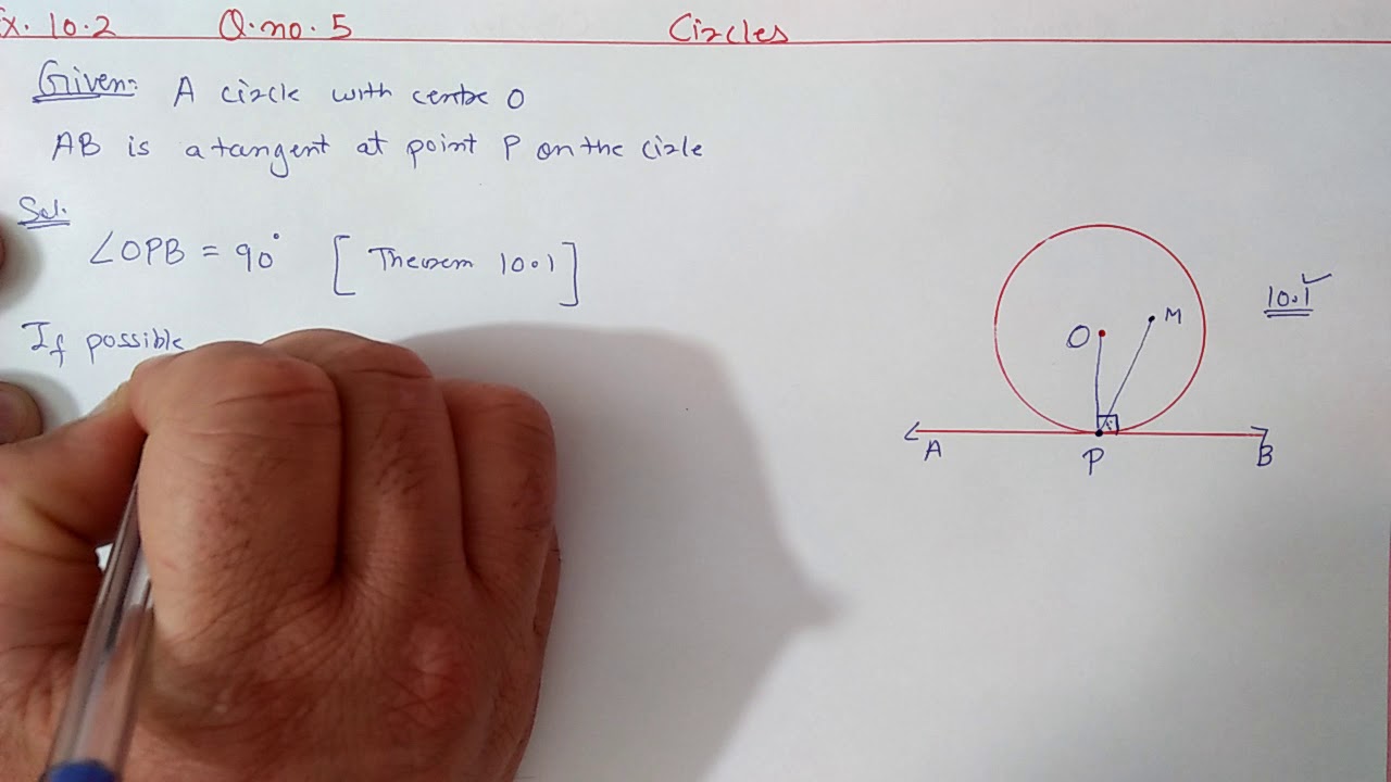 Chapter:10 Ex.10.2 (Q.5) Circles | Ncert Maths Class 10 | Cbse.