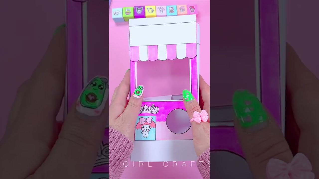 SCHATTIG PAPIER KNUTSELEN - MY MELODY AUTOMAAT #sanrio #shorts
