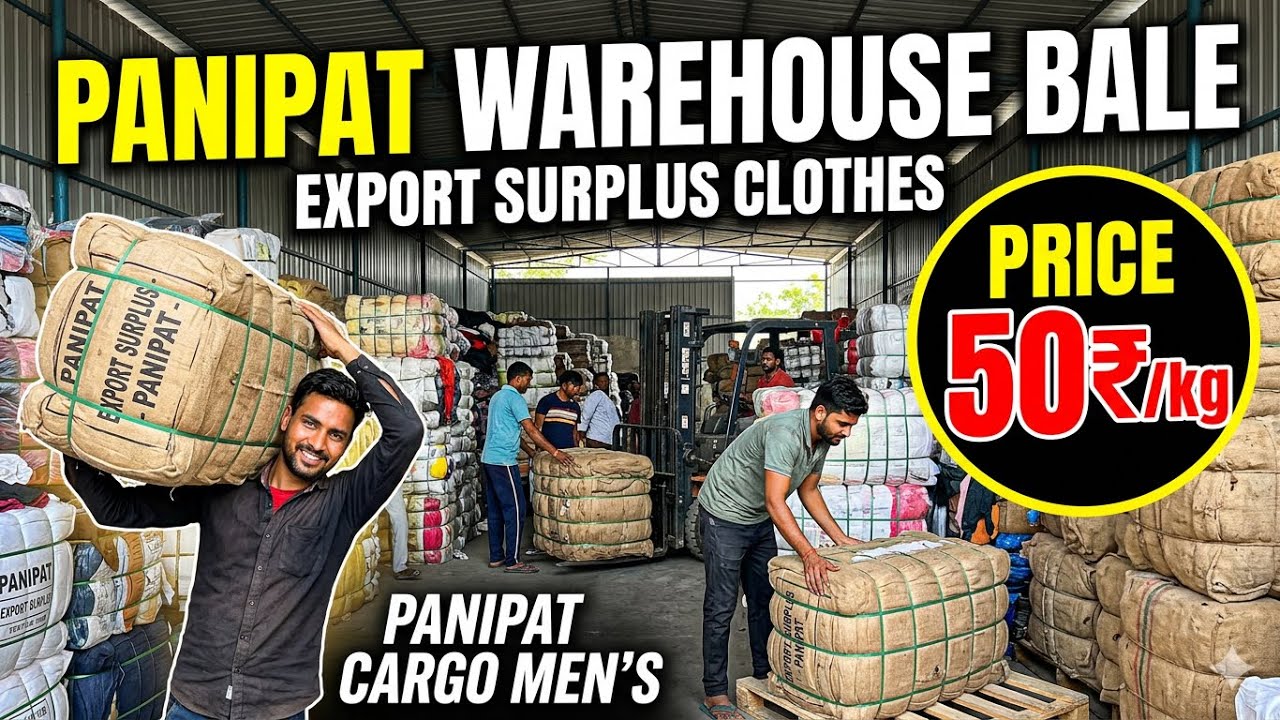 Korean man’s cargo pant, lower || Panipat export surplus warehouse 