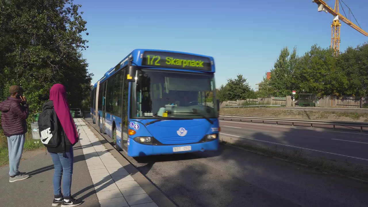 Sweden, Stockholm, bus 172 ride from Masmo to Flemingsbergs station