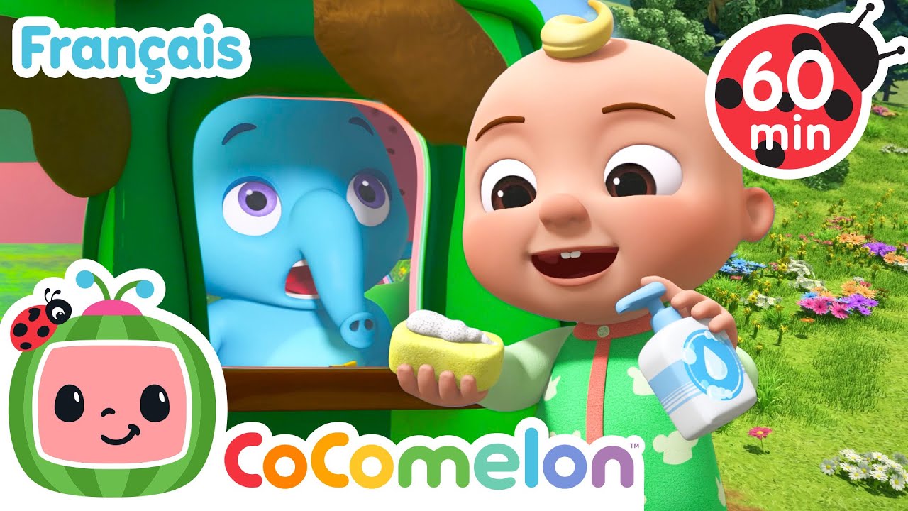 Nettoyer l'autobus | Chansons pour enfants | CoComelon Le coin des Animaux de JJ - Comptines Bébé
