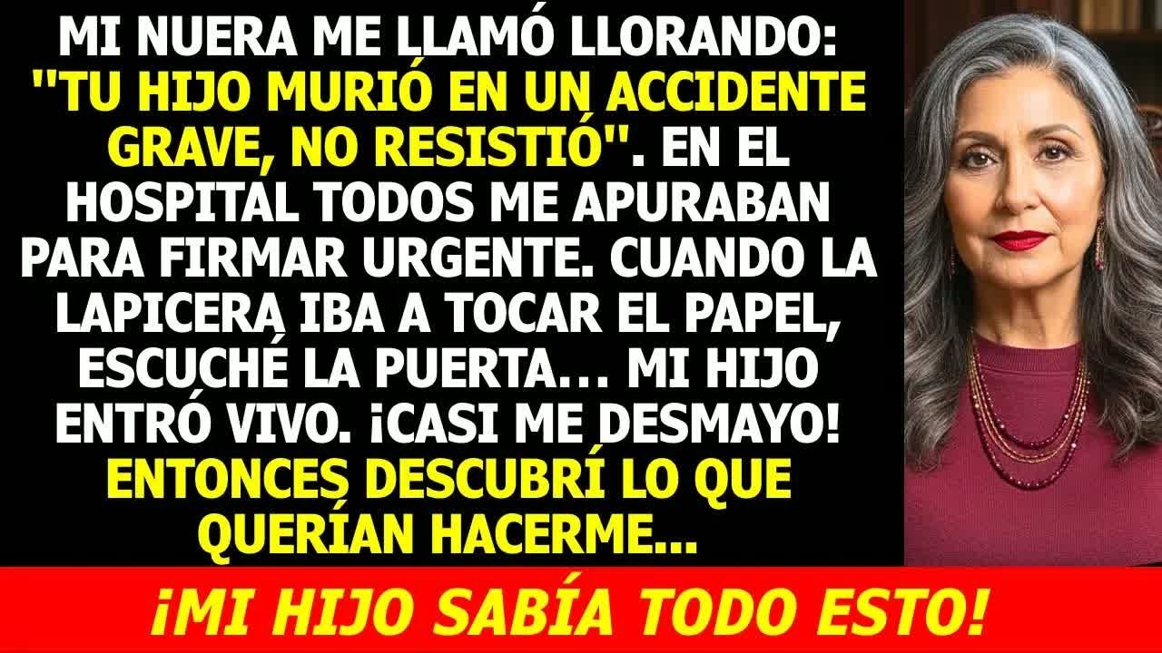 Mi Nuera Me Engañó Con la Muerte de Mi Hijo... Cuando Escuché la Puerta, él Apareció Vivo a Mi Lado.