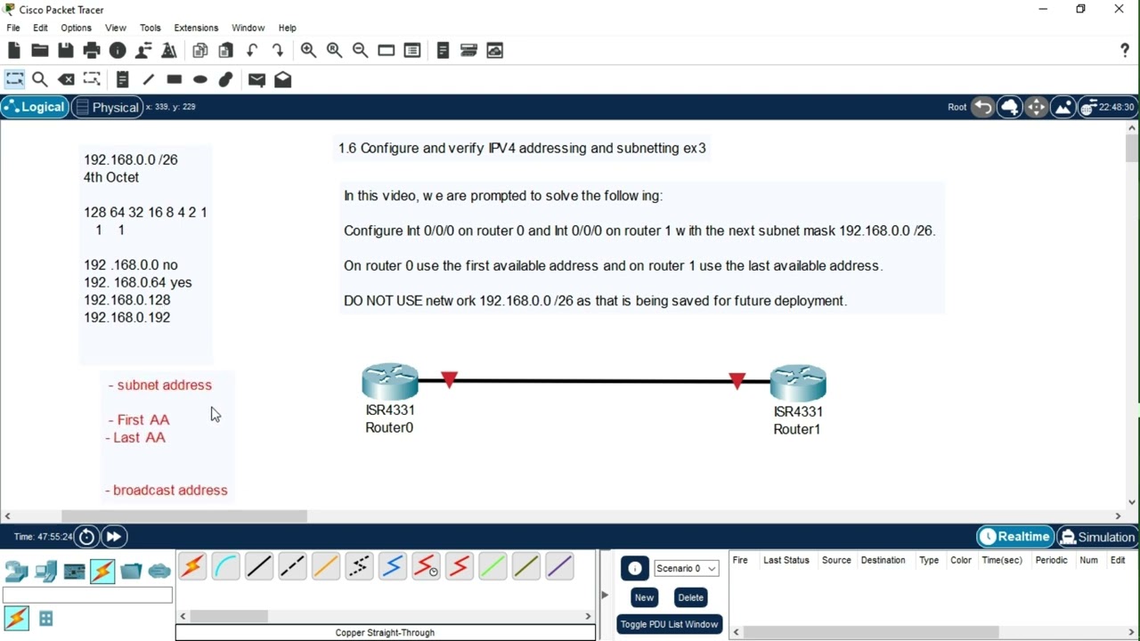 1.6 Configure and verify IPV4 addressing and subnetting ex3