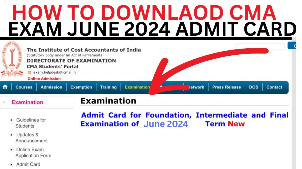 Live Demo :- How to download CMA Exam June 2024 Admit card | How to download ICMAI Admit card
