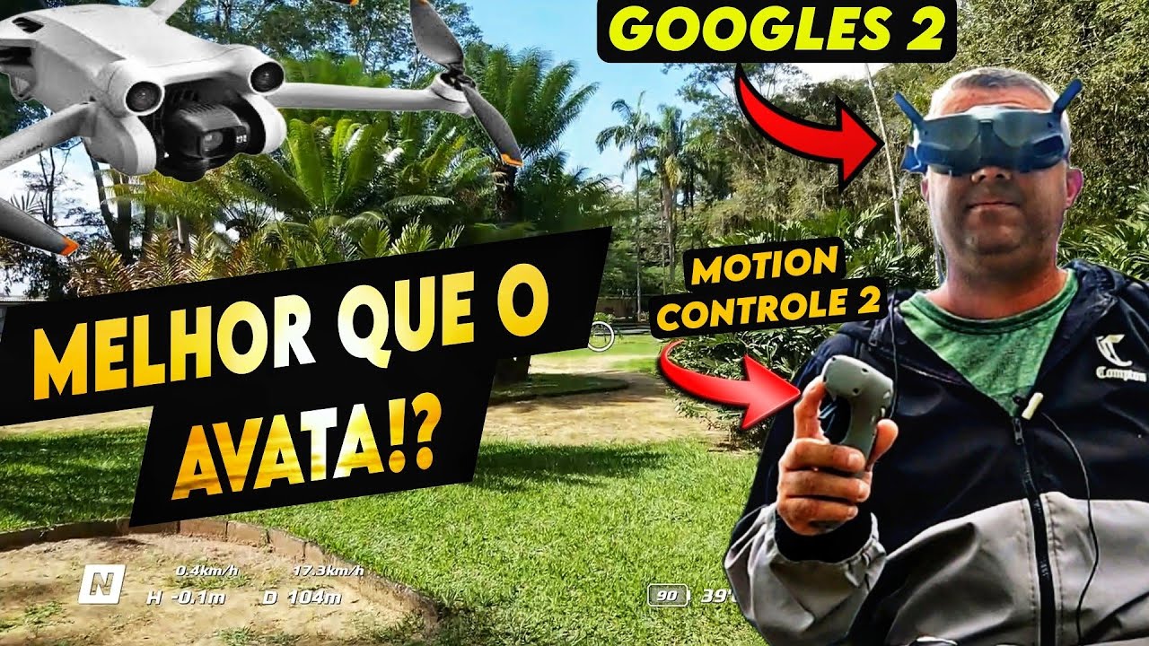 1° FPV com MINI 3 PRÓ - GOOGLES 2 e MOTION CONTROLE 2 - ANIMAL!