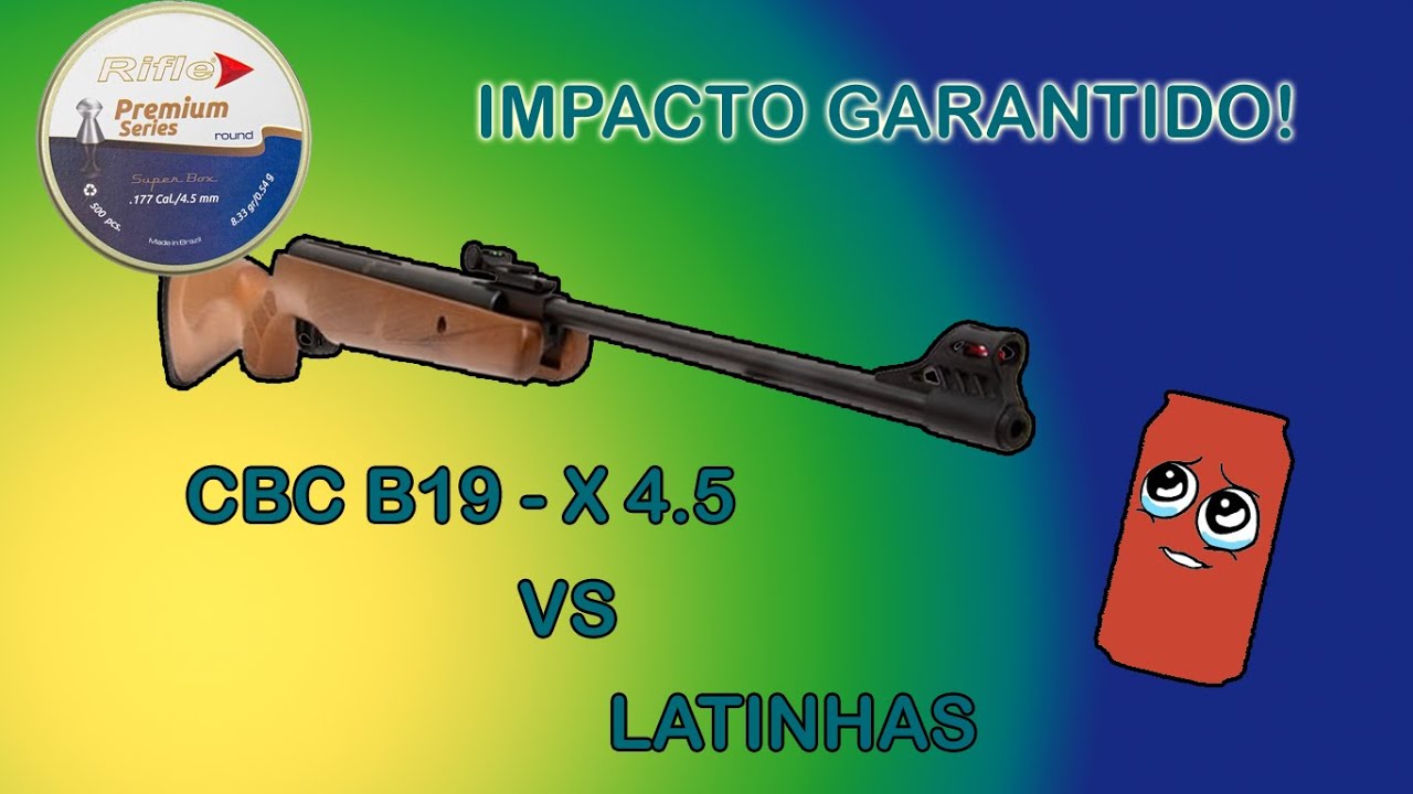 CBC B19-X 4.5 GR de 45KG Com Chumbo Rifle Round - Teste Impacto em Latinhas com &aacute;gua a 10 Metros.