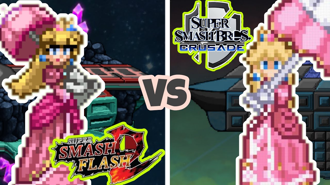 Moveset Comparasion- Peach (SSF2 vs SSBC)