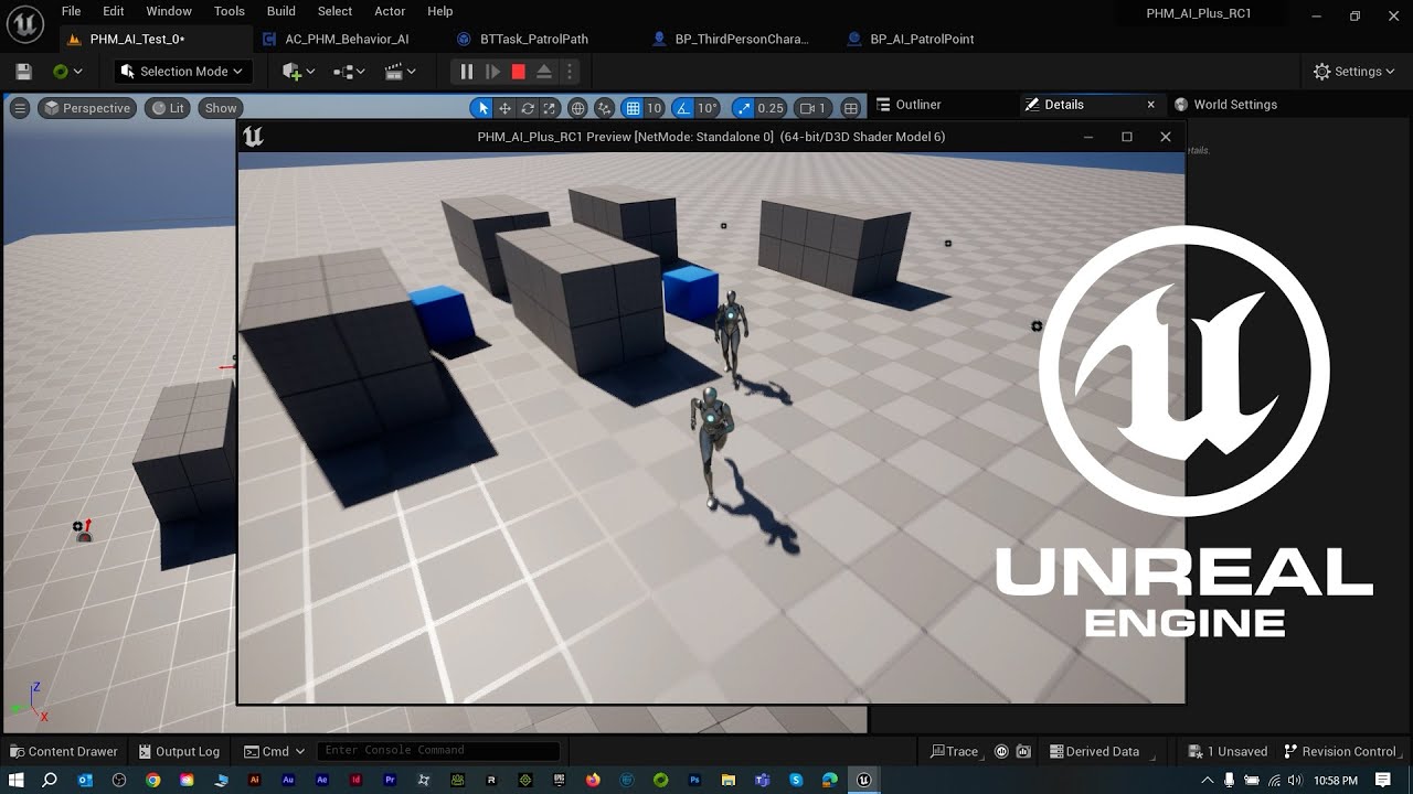 UE5 Enemy AI | Patrol, Guard, Chase, Last Location, Sight & Hearing