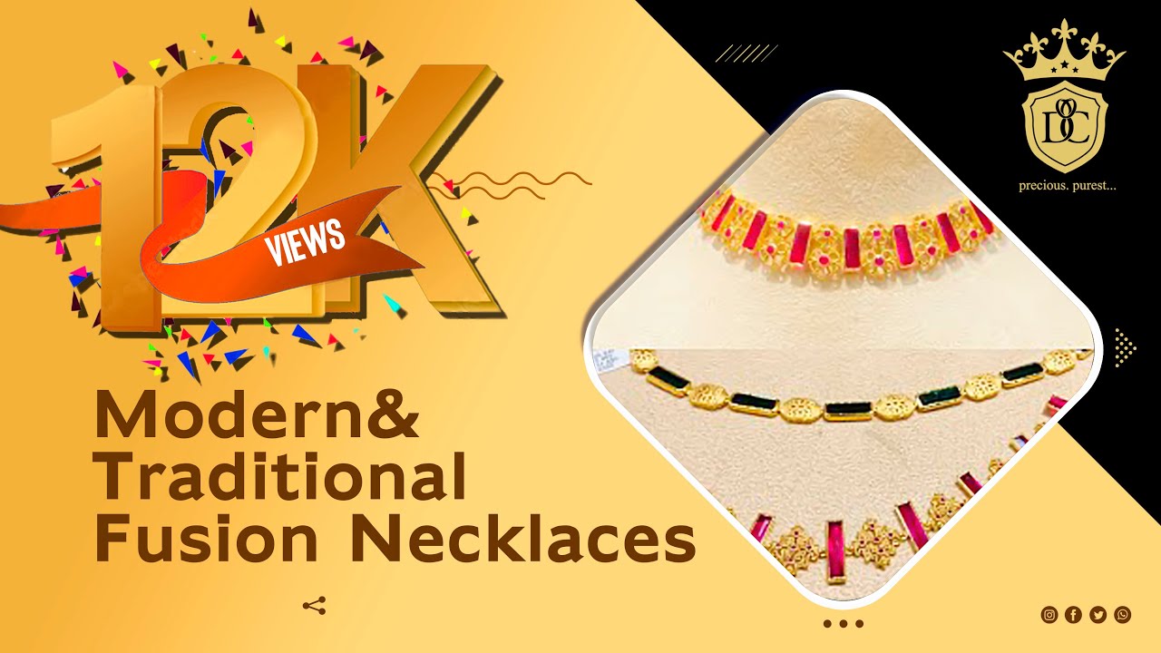 Modern & Traditional Fusion Necklaces | Classy, Fancy & Lightweight Designer Jewellery