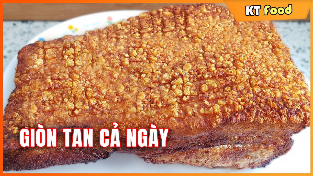 BEST CRISPY PORK BELLY RECIPE show you how to make super crunchy skin in AIR FRYER - KT Food