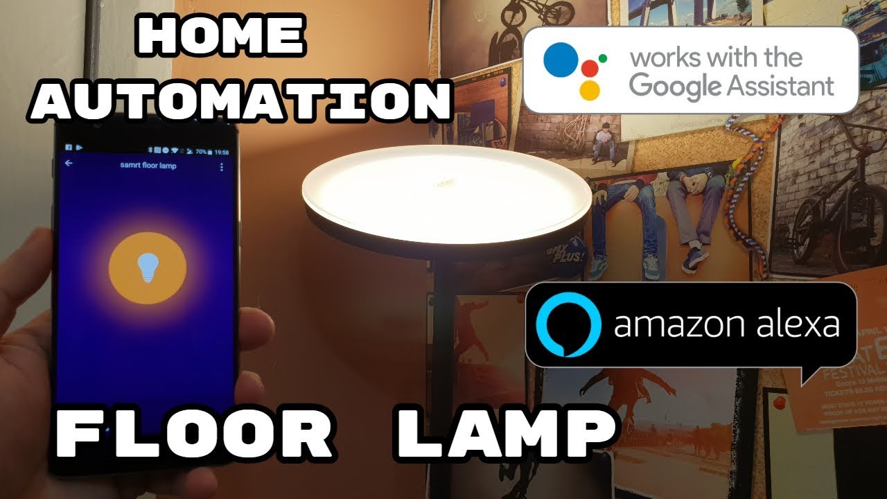 Alexa & Google Enabled Smart Wifi Floor Lamp Review / Setup / Demo