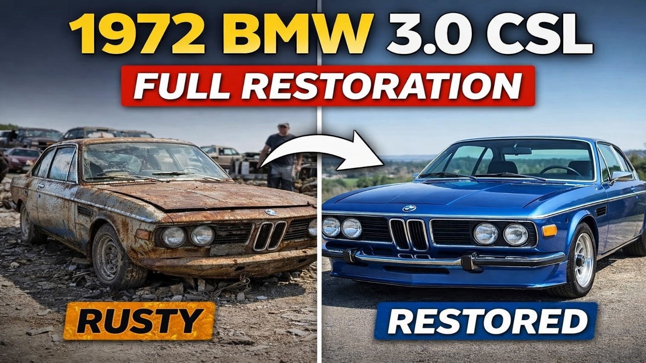 ASMR Car Restoration | 1972 BMW 3.0 CSL Full Rebuild From Rust to Legendary
