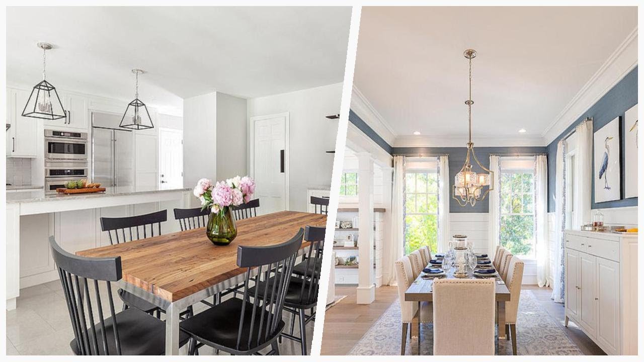 75 Coastal Gray Floor Dining Room Design Ideas You'll Love 🌈