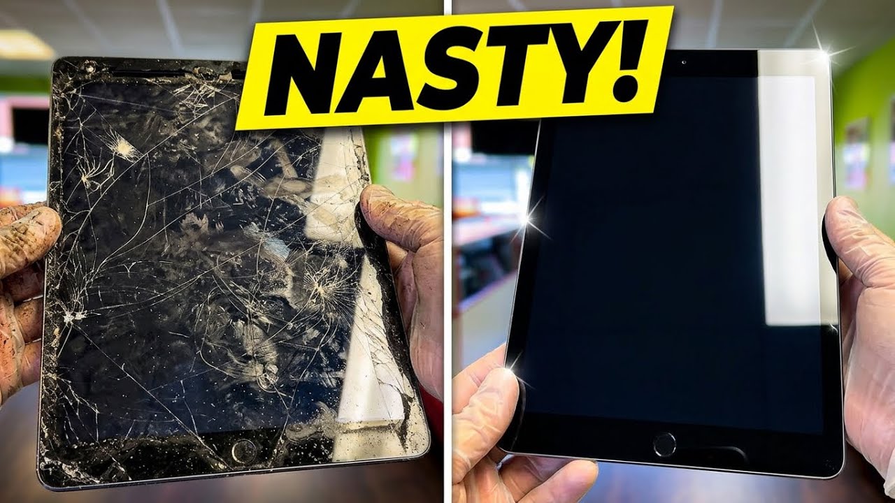 Deep Cleaning and Fixing The NASTIEST IPAD I’ve Ever Seen in My Life 🤢🤮 #gross #ipad #apple #nasty