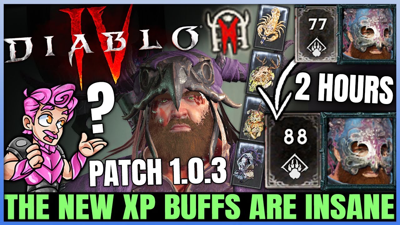 Diablo 4 - 45 MILLION XP An Hour is Easy Now - ALL New Big Patch Buffs & Changes Tested & Explained!