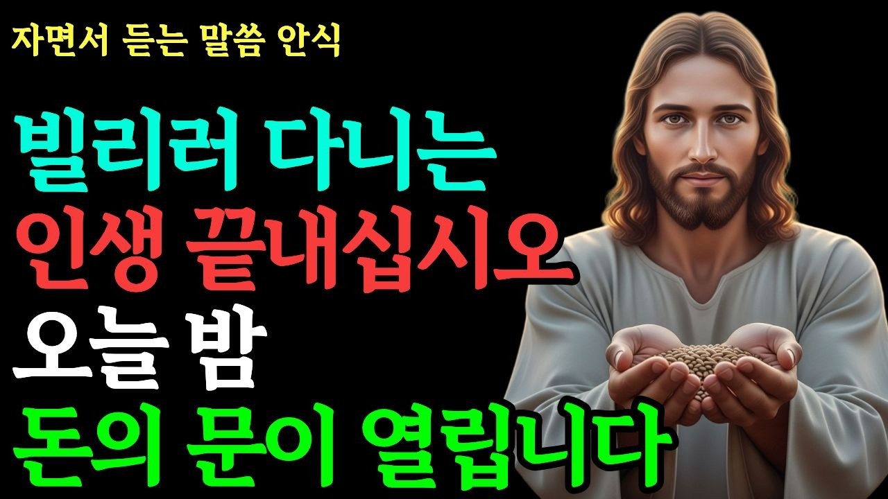 막힌 돈의 문이 열리고 채우심의 은혜를 구하는 밤 | 당신의 가난을 끝낼 벼랑 끝 간절한 기도 | 성경말씀 · 경제적자유 · 축복 · 기독교 · 명언 · 자면서 듣는 말씀 안식