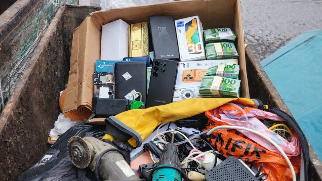 🔥 In European Trash, I Found a Samsung Phone & Euro Cash People Threw Away!