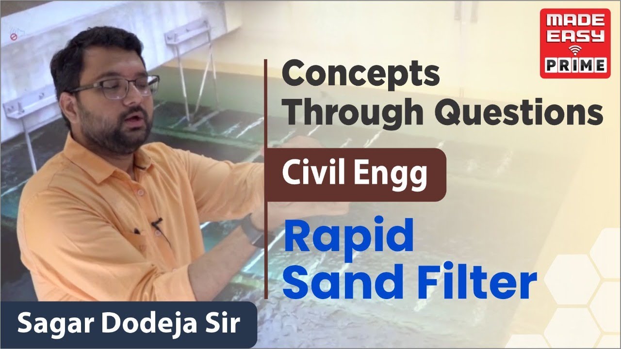 Rapid Sand Filter| Concepts through Questions |CE| By Sagar Dodeja Sir | Faculty MADE EASY