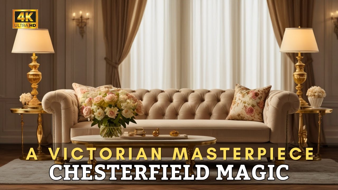 Unleash Victorian Glamour! Chesterfield Sofa in a Stunning Living Room Transformation