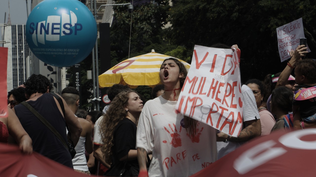 Manifestação do Dia Internacional da Mulher em São Paulo (SP) - 08/03/2026
