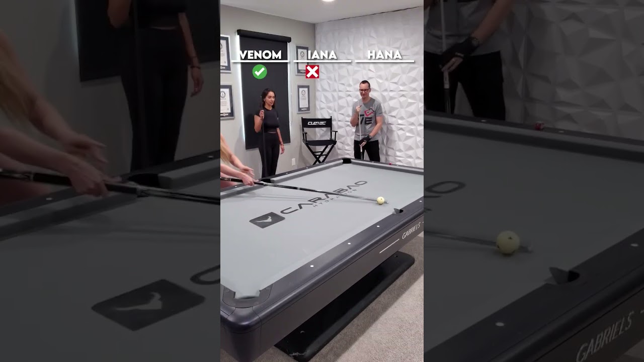 Speed shot challenge with Hana & Venomette!😍🎱❌✅