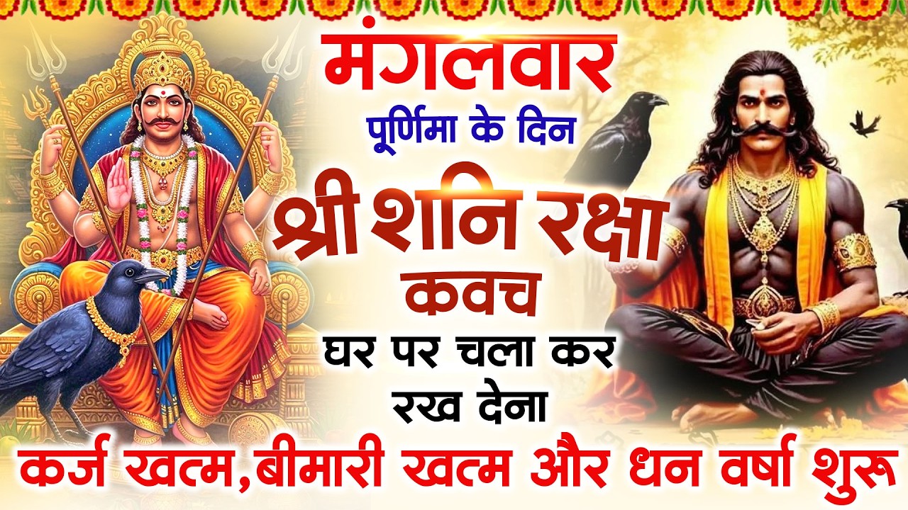 मंगलवार पूर्णिमा के दिन अपने घर में शनि रक्षा कवच चलाकर रख देने से र्कज खत्म, बीमारी खत्म धनवर्षा