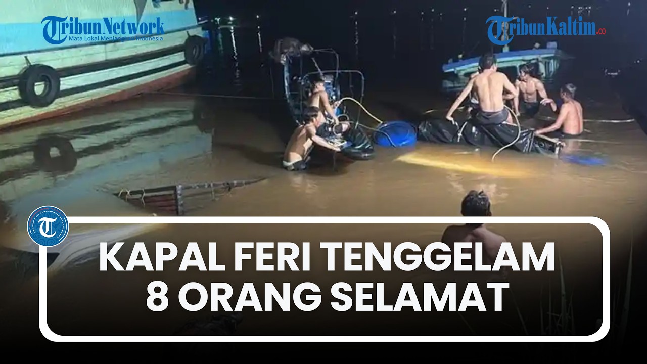 BREAKING NEWS: Kapal Feri Fatimah 2 Tenggelam di Desa Sebulu Modern, 8 Orang Selamat