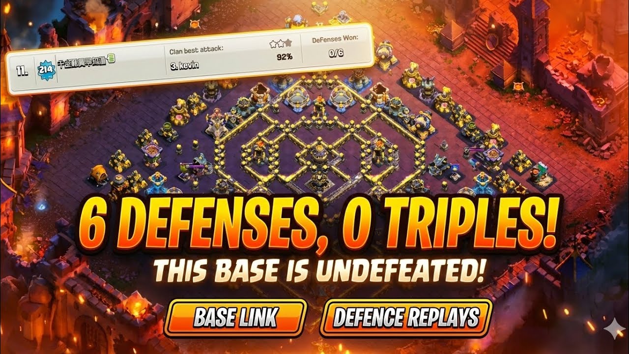 THIS TH18 WAR BASE DEFENDED 6 TIMES! 🔥 | REAL WAR REPLAYS + BASE LINK | CLASH OF CLANS 2026