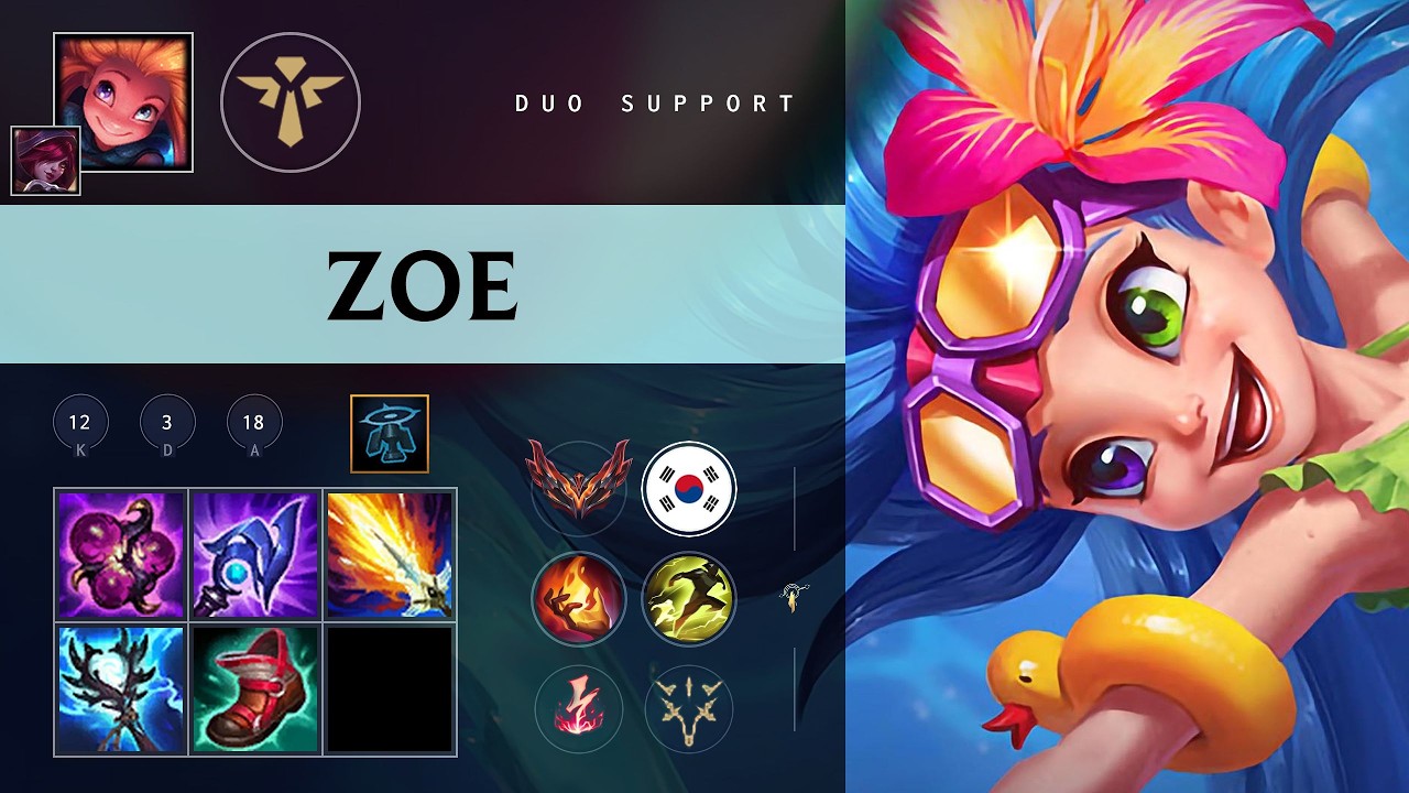 Zoe Support vs Leona - KR Grandmaster Patch 26.09