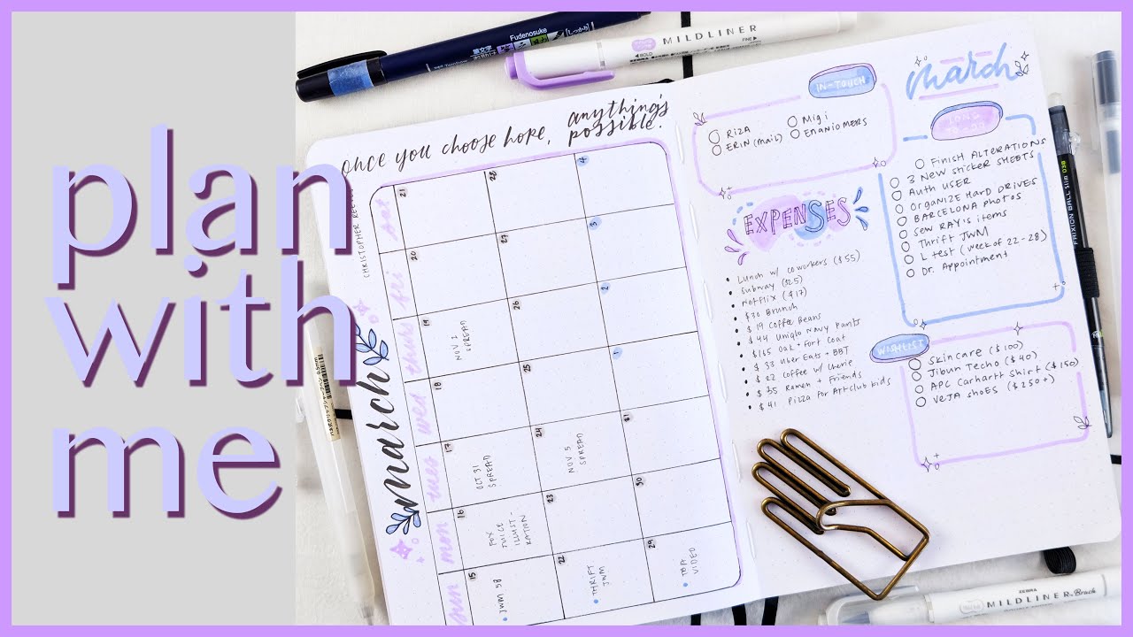 Bullet Journal with Me No. 02 | March 2020 Setup ✨
