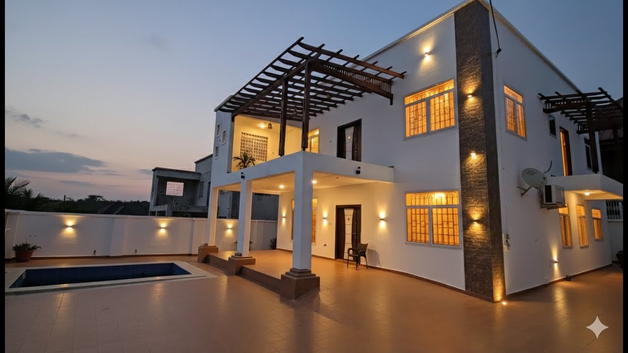  4-Bedroom House with pool For GHC2m In Kumasi kwamo| House For Sale In Ghana | Real Estate