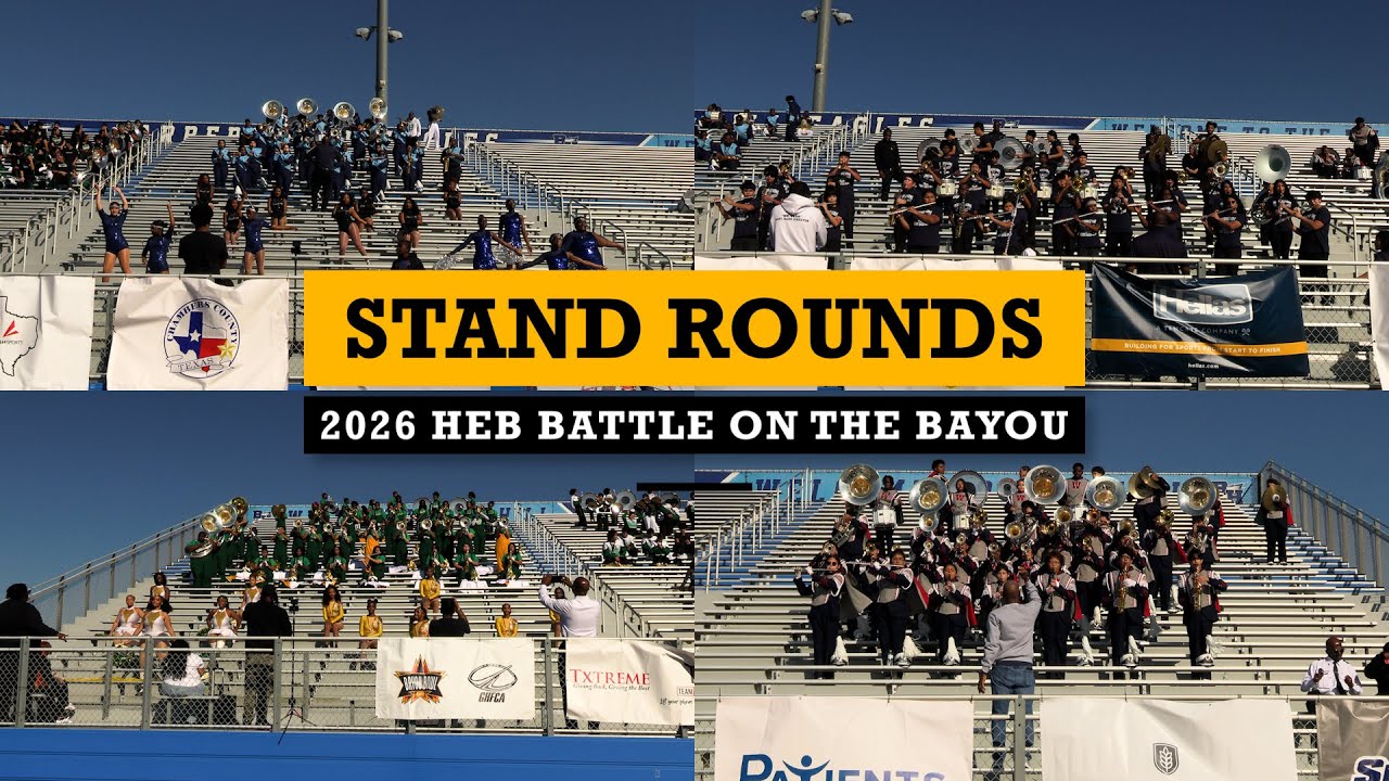 Выступления на HEB Bayou Bowl 2026 | Битва на берегу залива #оркестр #танцы #музыка #марширующийо...