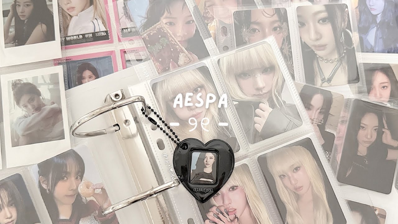 setting up + sorting my NEW aespa binder | karina & ningning