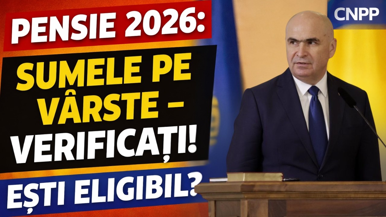 pensie 2026: Sumele oficiale pe vârste – Verifică dacă ești eligibil | CNPP