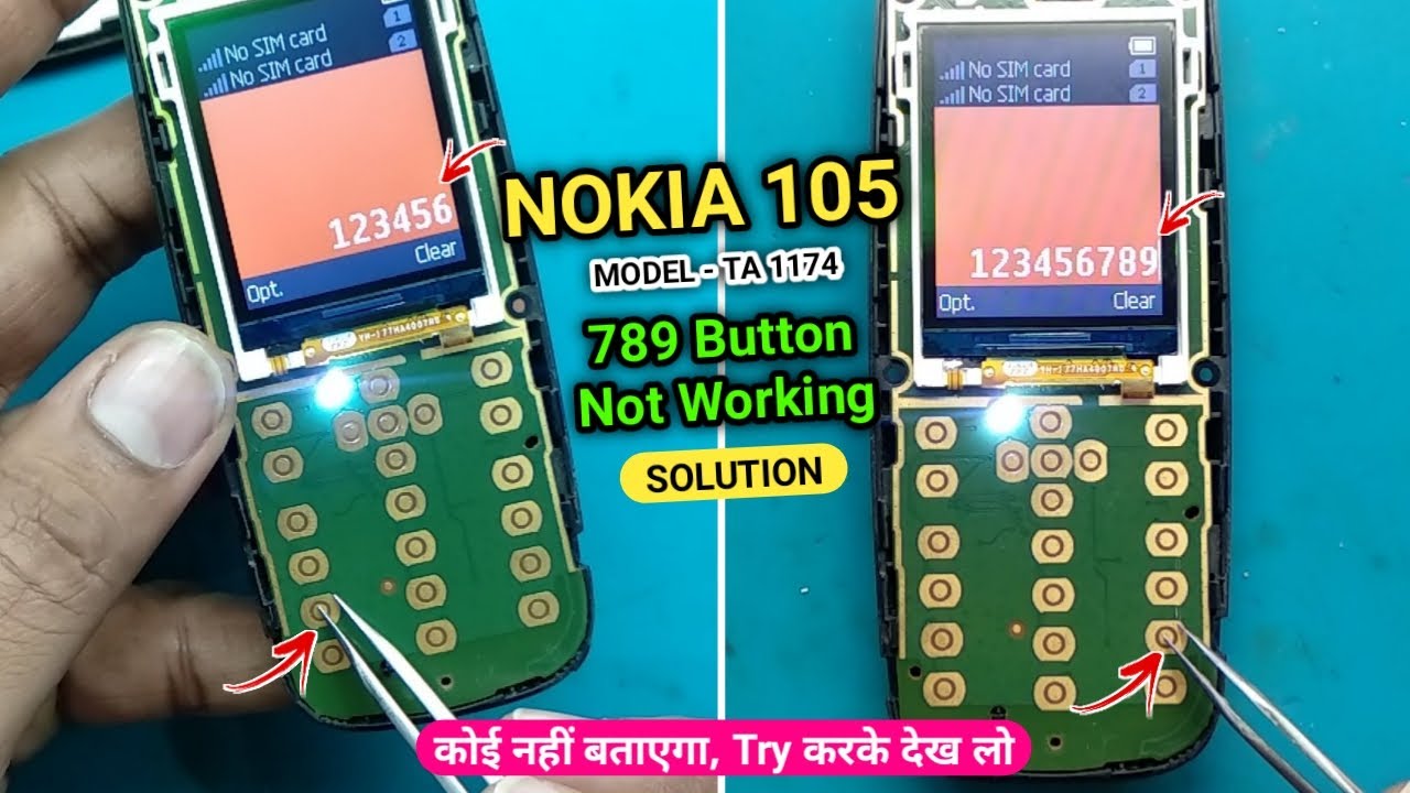 Nokia ta 1174 keypad 789 not working | Nokia 105 keypad solution | nokia 105 ta-1174|sonu technicals