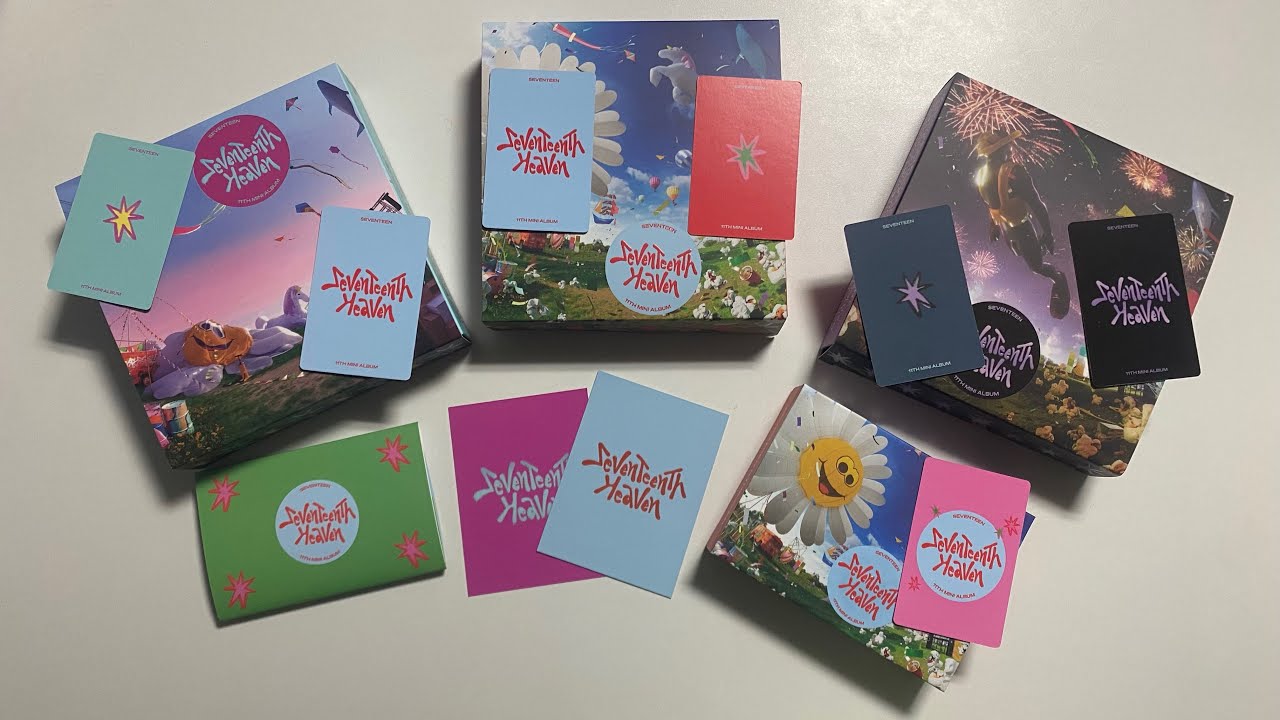 Seventeen Takes me to Heaven (Seventeenth Heaven Unboxing All versions + Kit + Weverse + KT4U pobs)