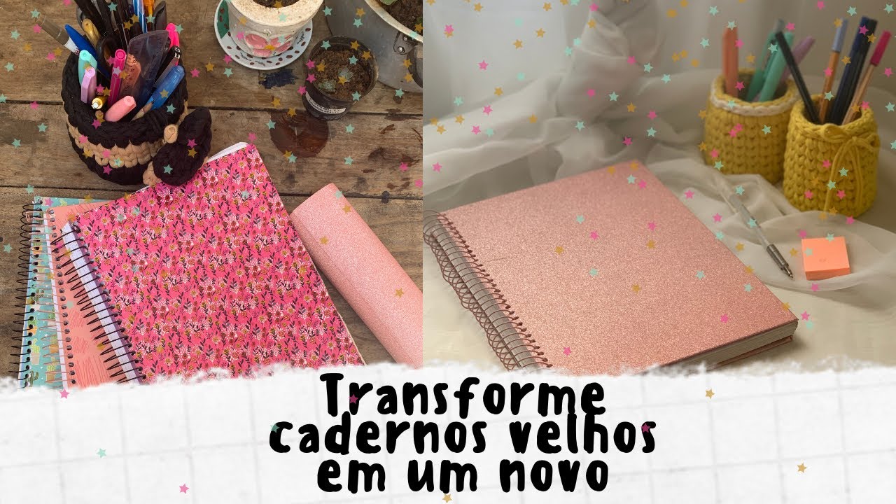 Como reaproveitar cadernos velhos -- deixe-o lindo.