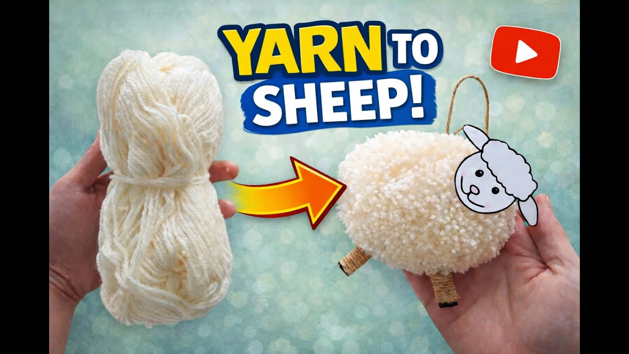 👉 Yarn to Sheep 🐑 | Urocze owieczki z włóczki DIY 🐑🐑🐑