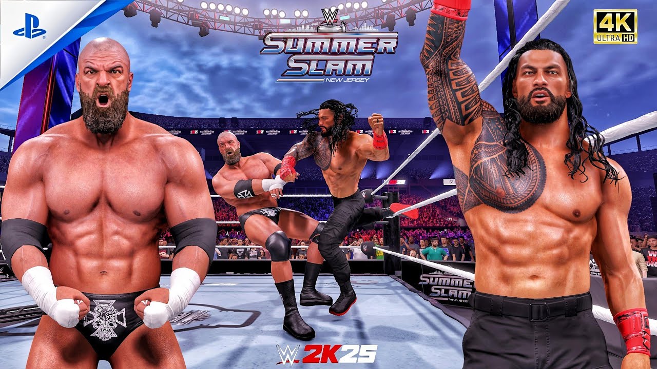 WWE 2K25 - Roman Reigns vs Triple H - Full Match at SummerSlam | PS5™ [4K60]