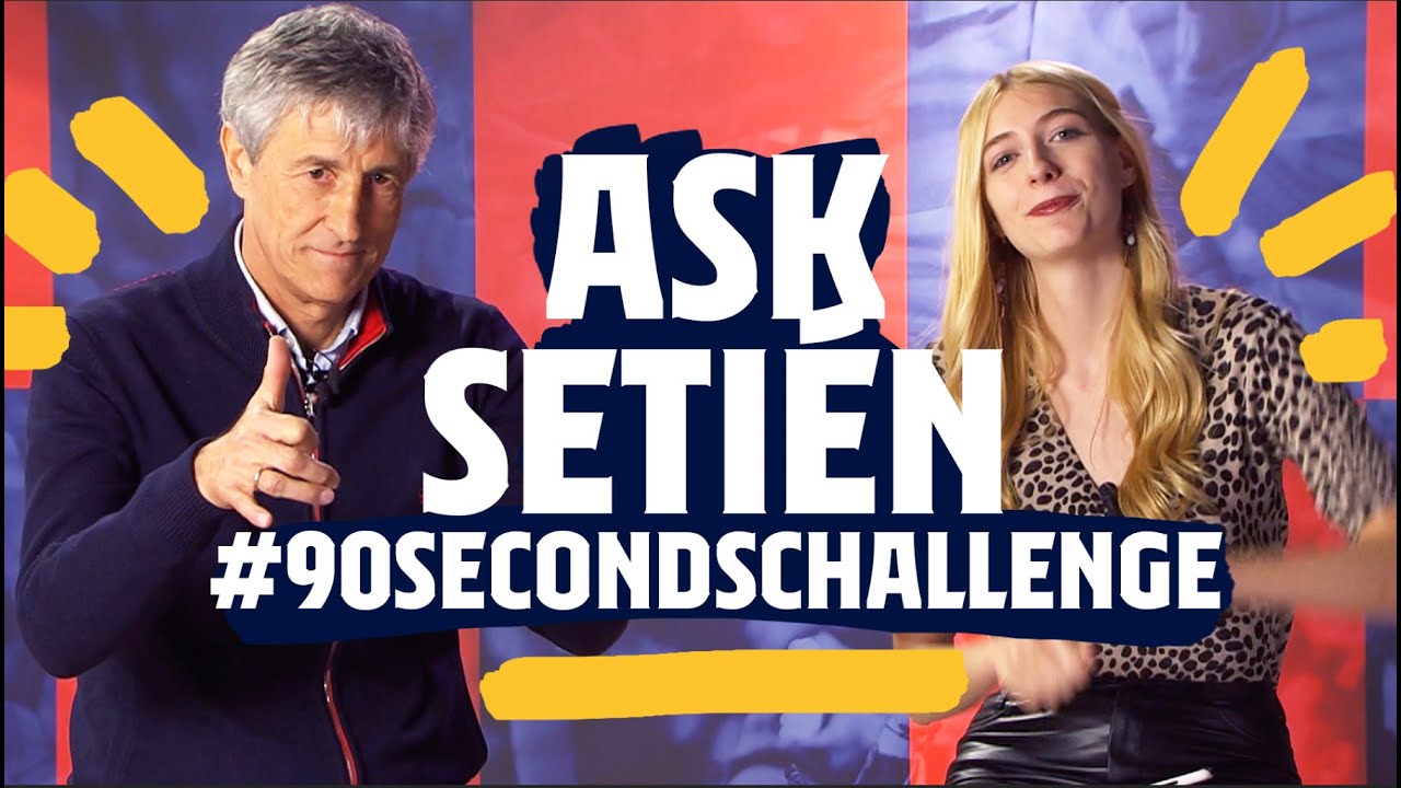 ¿PRIMER JUGADOR DEL BARÇA QUE CONOCISTE? | Quique Setién #90secondschallenge