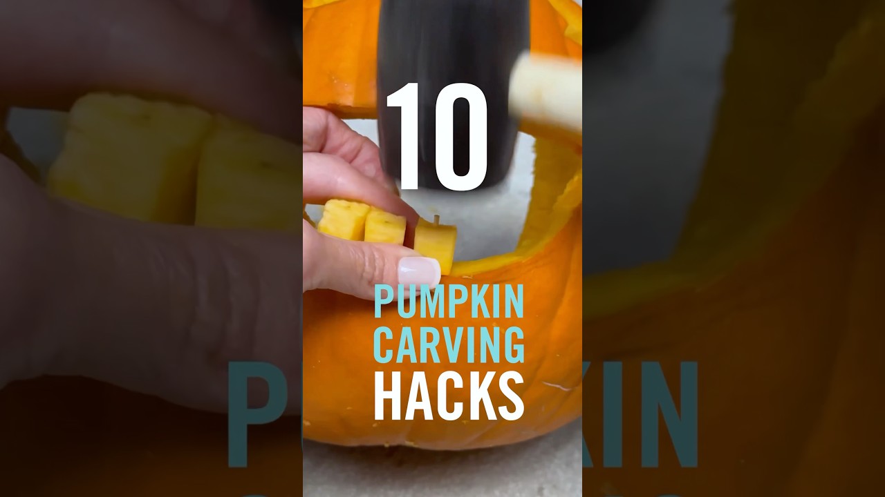 10 гениальных хитростей для резьбы по тыкве 🎃#шорты #хеллоуин