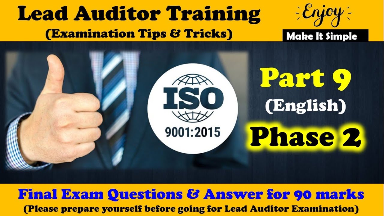 ISO 9001 : 2015 Lead Auditor Certification Course, 
