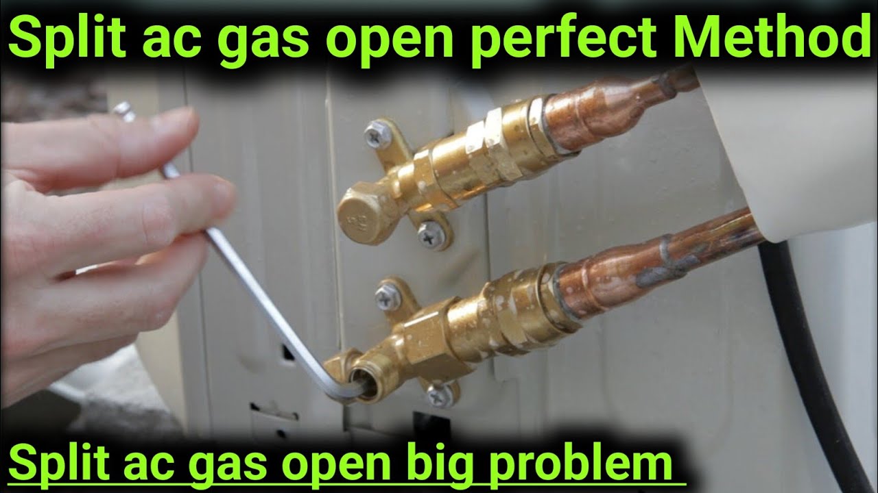 ac ki gas open kaise kare | split ac gas open | ac ki gas kaise open karte hain | outdoor ac valve
