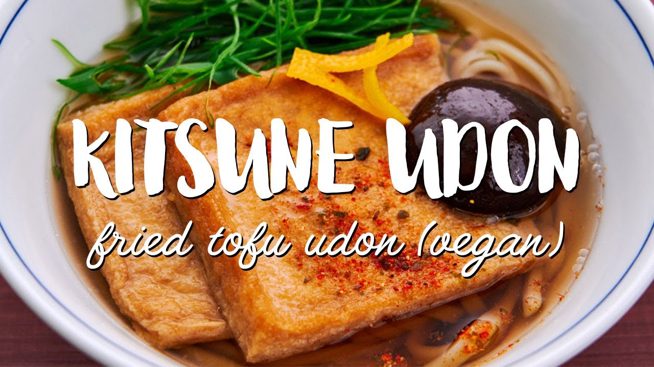 Kitsune Udon Noodles With Tofu (Vegan)