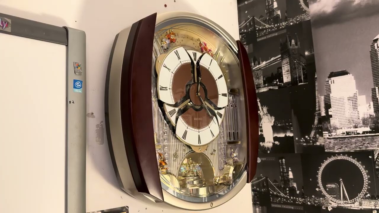 Seiko QXM250BRH Melodies in Motion Wall Clock | 4K